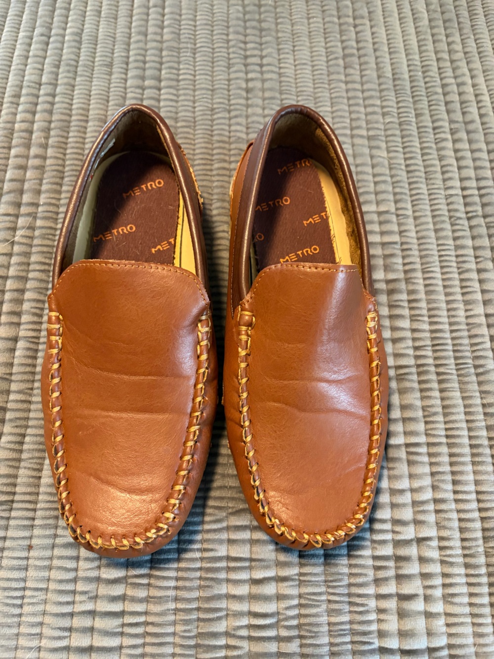 Metro Brown Kids Moccasin Shoes